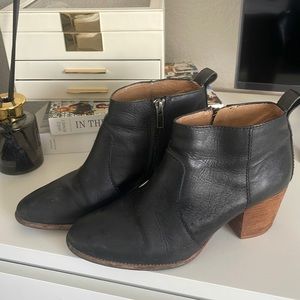 Genuine leather ankle boots